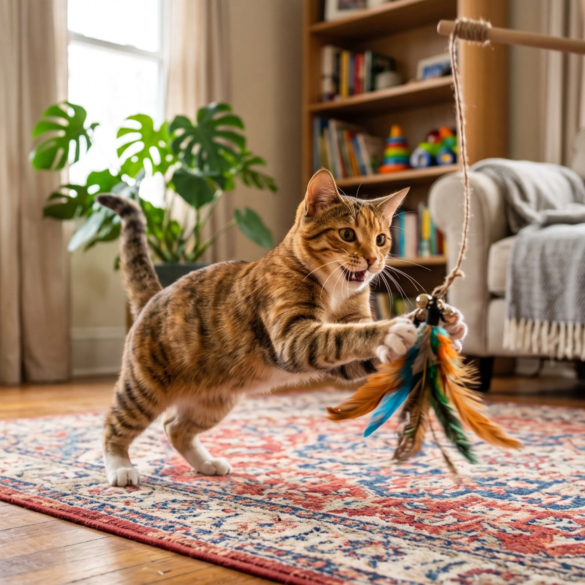 Playtime with favorite toy